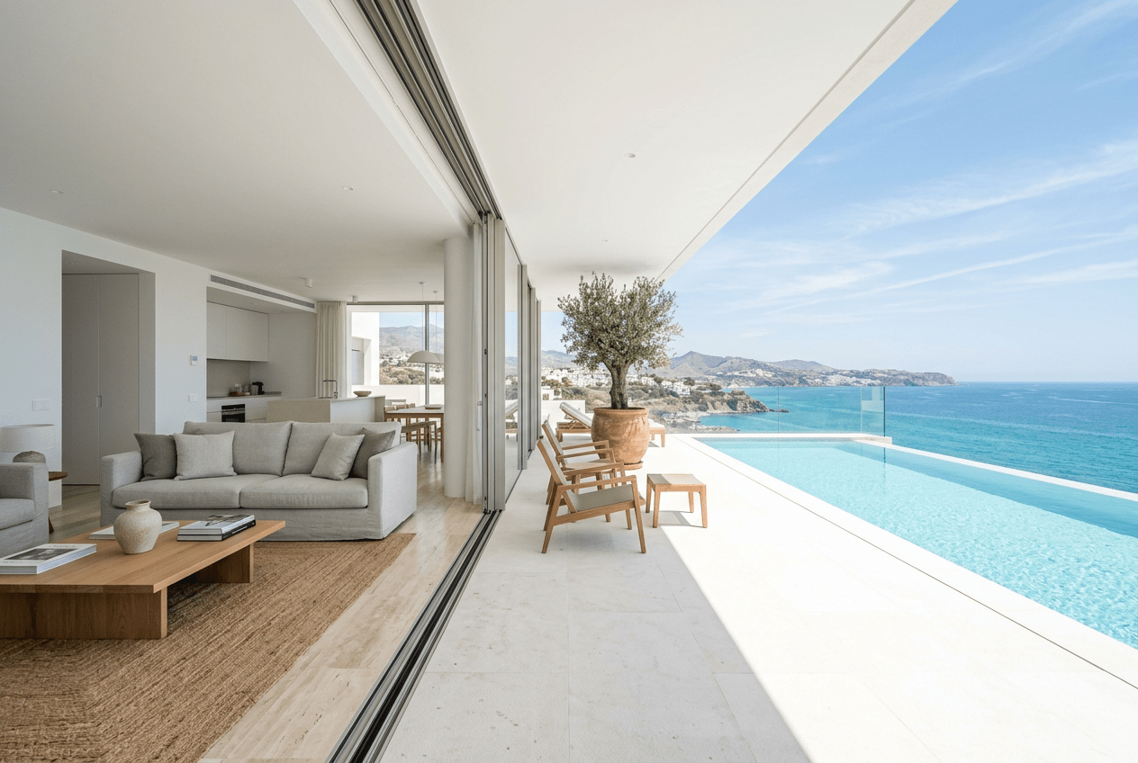 Moderne Neubauvilla Costa del Sol mit Infinity-Pool — Marbella Estepona Benahavís Immobilien 2026