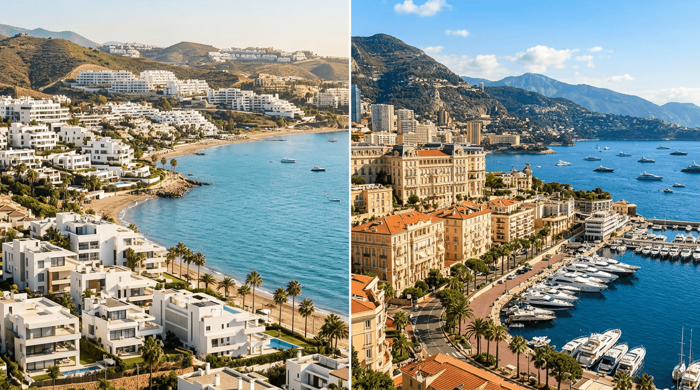 Costa del Sol vs. Côte d’Azur: Immobilien-Marktvergleich 2026
